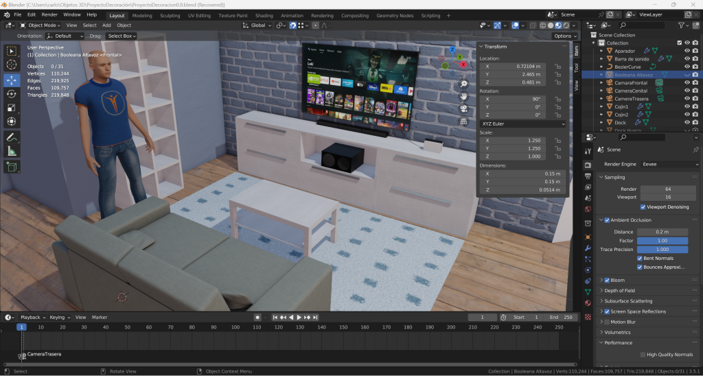 Decoración de interiores(Blender)